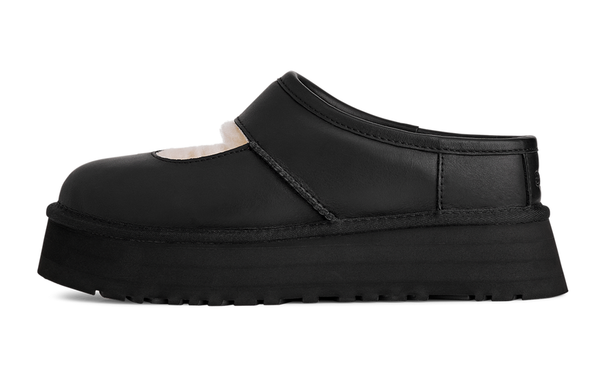 UGG Bea Mary Jane Kůže Černá — Elegantní a pohodlná Mary Jane z kůže