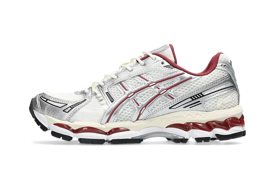 ASICS Gel-Kayano 12.1 Silver Burgundy — Comodidad y soporte para cada kilómetro
