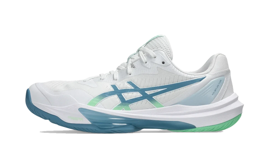 ASICS Sky Elite FF 3 White Saba Blue: la zapatilla de voleibol que despega en cada salto