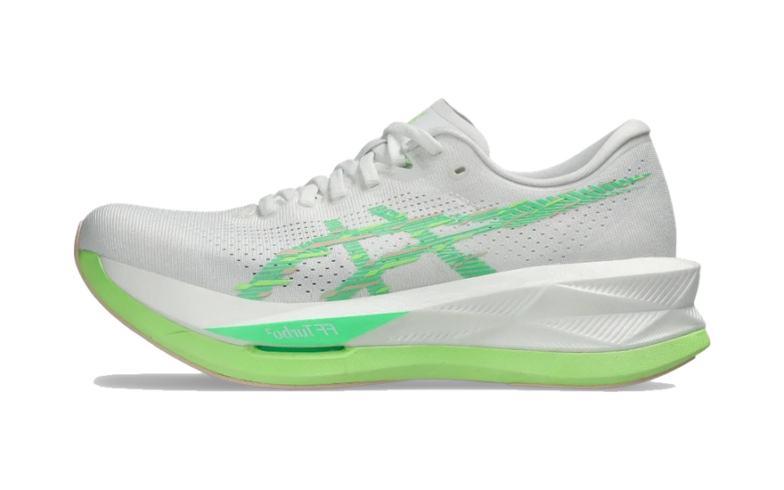 ASICS Sonicblast White Vital Green: el super trainer con placa que aguanta ritmo y volumen