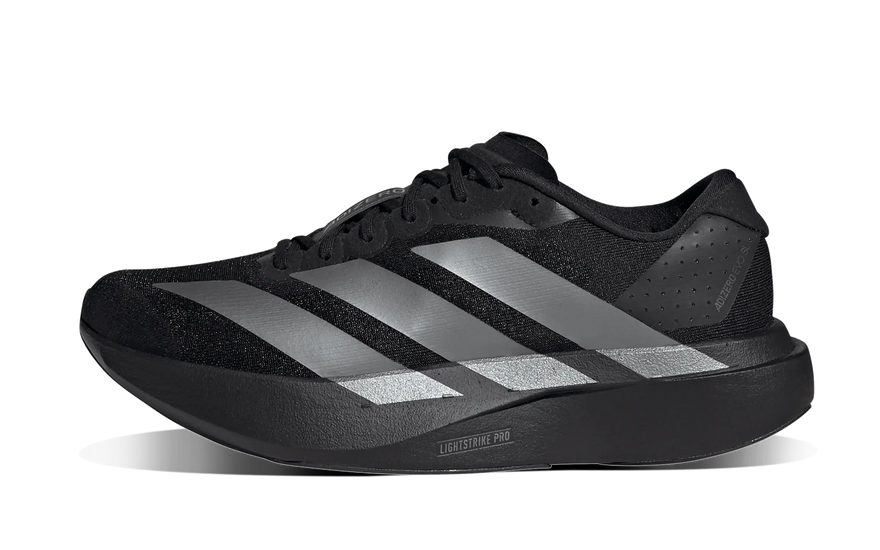 Adidas Adizero Evo SL Core Black Iron Metallic — Lichtgewicht en stijlvolle hardloopschoenen