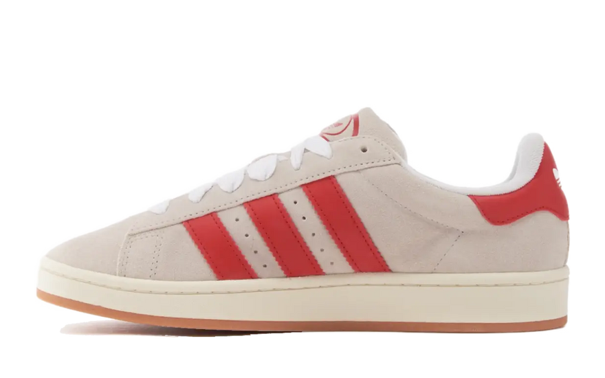Adidas Campus 00s Crystal White Better Scarlet: clássico retro com toque moderno