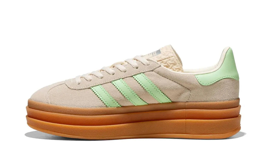 Adidas Gazelle Bold Beżowy Miętowy: beżowy but sportowy z miętowym akcentem, którego potrzebujesz