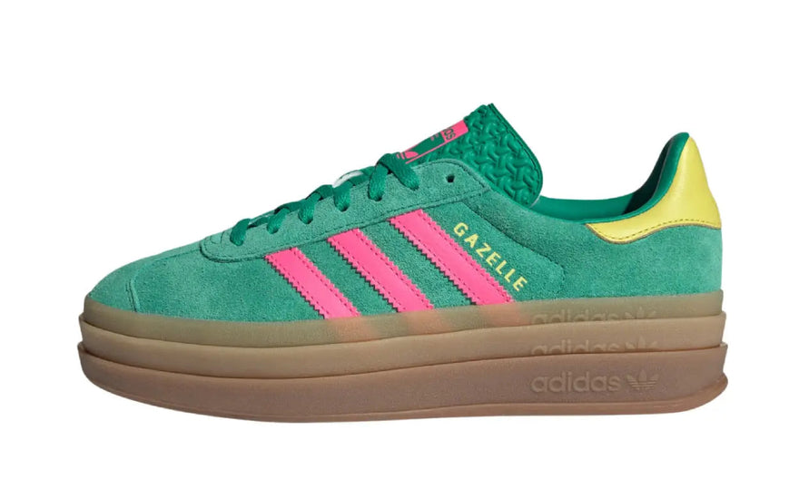 Adidas Gazelle Bold Court Green Lucid Pink: Zapatillas retro con estilo audaz