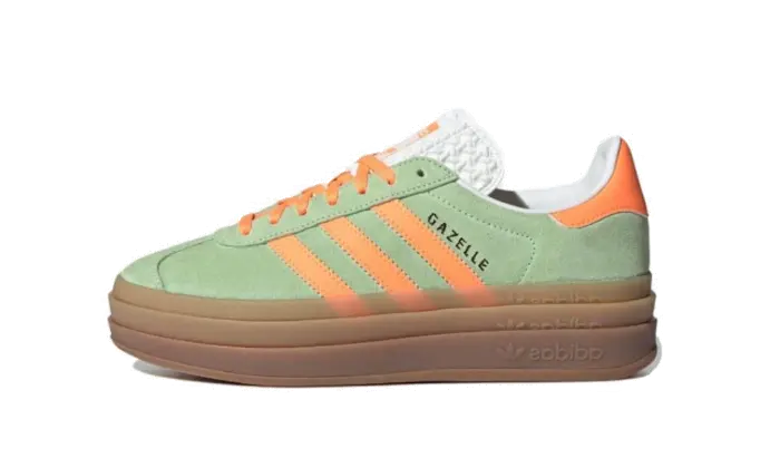 Adidas Gazelle Bold Green Orange: estilo dos anos 90 com cor e conforto