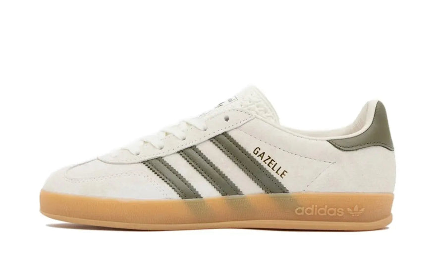 Adidas Gazelle Indoor Cloud White Olive Strata — O clássico renovado para o teu visual