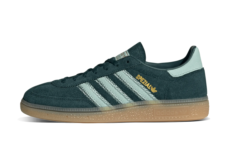 Adidas Handball Spezial Aurora Ivy Ash Green - Retro-Schuhe aus Wildleder für den städtischen Stil