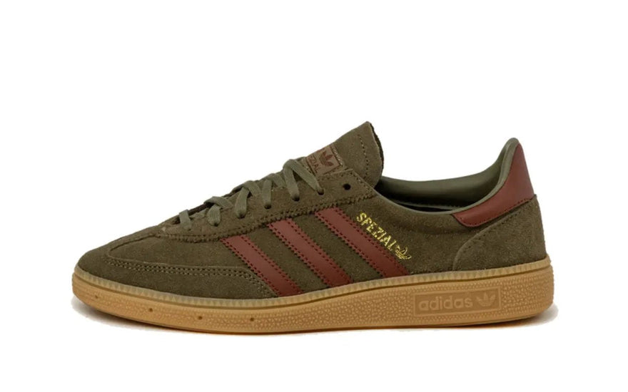 Adidas Handball Spezial Focus Olive Crew White Fox Brown — Städtischer Stil und klassischer Komfort