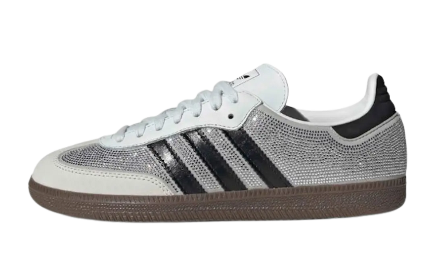 Adidas Samba OG Rhinestone Crystal White Silver — Klassieke sportschoenen met moderne glans