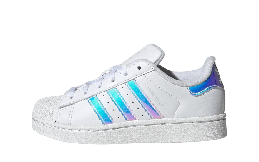 Adidas Superstar II White Iridescent Stripes (PS): el clásico shell-toe con brillo que se lleva en 2026