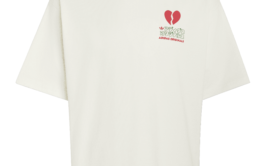 Adidas V-DAY HEART BROKEN CAT GRAPHIC T-Shirt: la camiseta de San Valentín con humor que rompe con los corazones cursis
