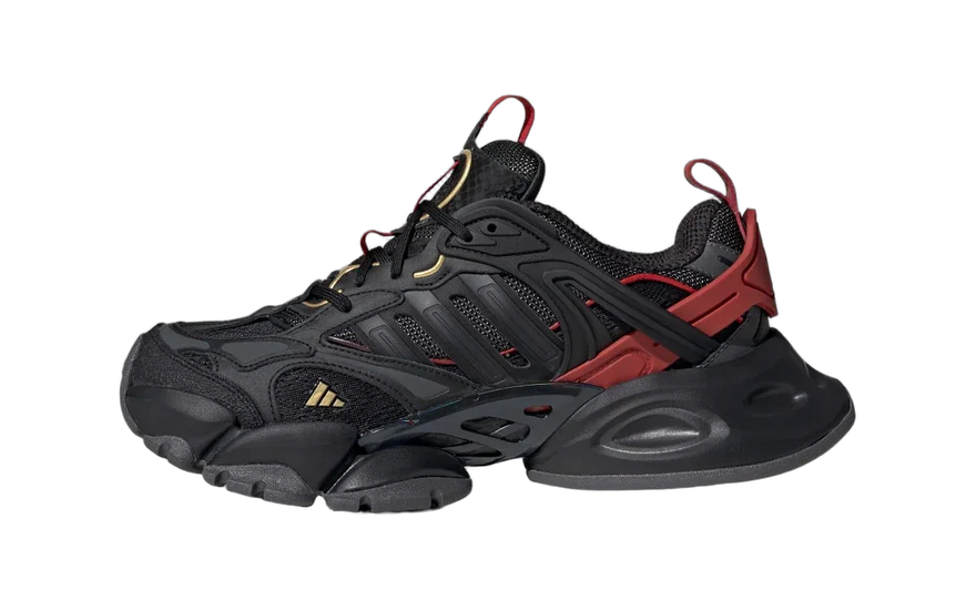 Adidas XLG Runner Deluxe Black Gold Metallic Red: la dad shoe de lujo que domina el street style