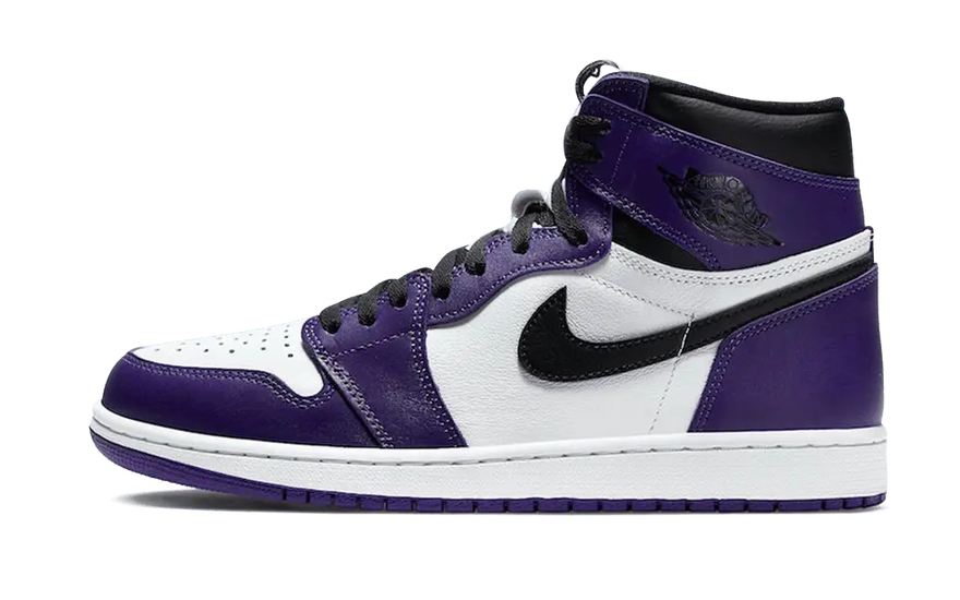 Air Jordan 1 High Court Lila Weiß (2020): das Lila, das auf der Straße herrscht