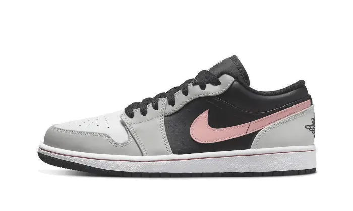 Air Jordan 1 Low Fekete Szürke Rózsaszín: városi stílus rózsaszín árnyalattal
