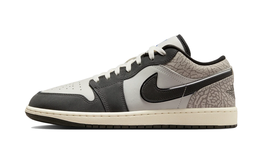 Air Jordan 1 Low SE Sail Deep Pewter Elephent Print: el grafismo del Jordan 3 sobre la silueta de 1985