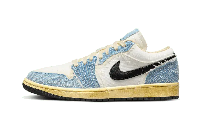 Air Jordan 1 Low SE WRMK Sashiko Denim: denim sashiko artesanal para tu streetwear