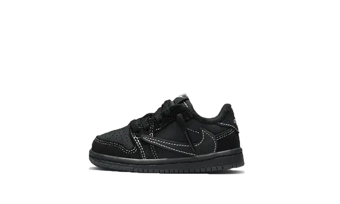 Air Jordan 1 Low SP Travis Scott Sort Phantom Baby (TD) — Mørk stil og holdning fra første skridt