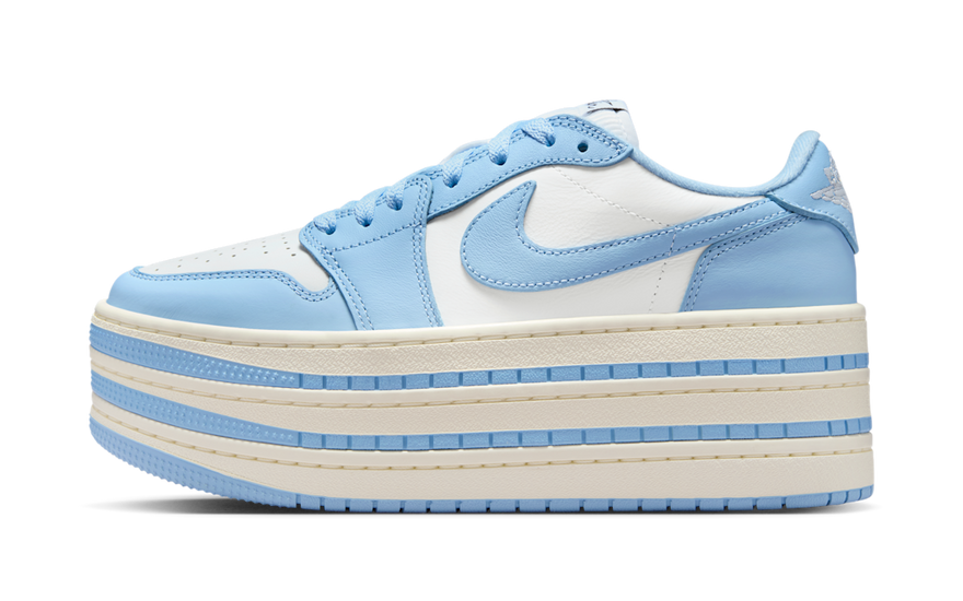 Air Jordan 1 Low Triple Stack Psychic Blue White: Eleva tu estilo urbano con suela triple
