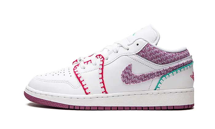 Air Jordan 1 Low Hvid Lys Bordeaux - bystil og komfort