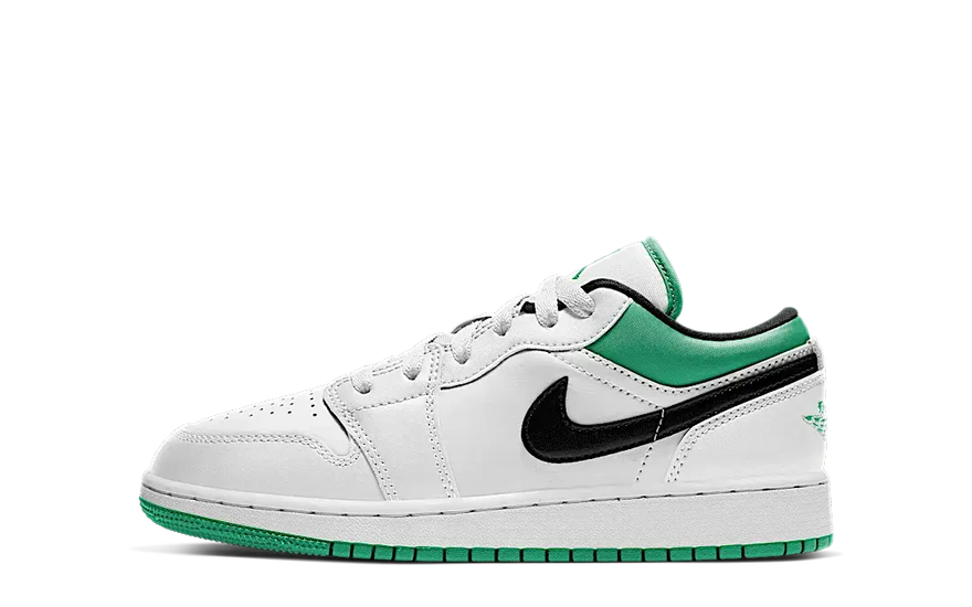 Air Jordan 1 Low White Lucky Green Tumbled Leather — El básico urbano que necesitas