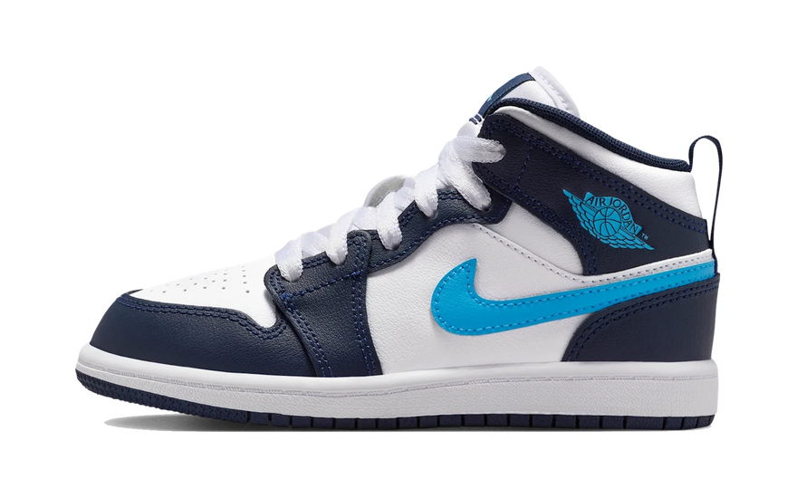 Air Jordan 1 Mid Obsidian Dark Powder Blue (PS): la Jordan 1 azul que arrasa en el patio en 2026