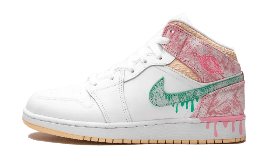Air Jordan 1 Mid Paint Drip (GS): městský styl, který vyniká