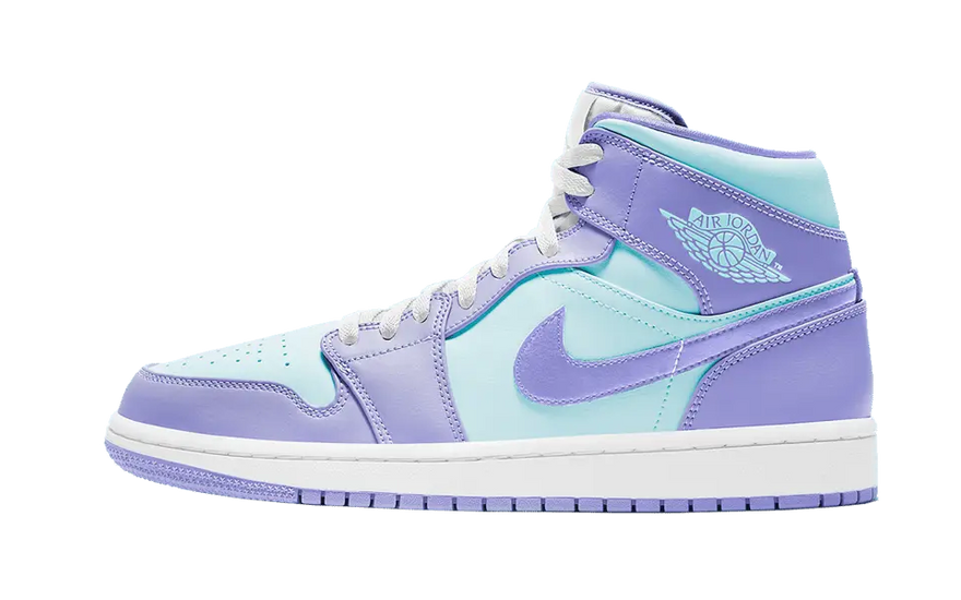Air Jordan 1 Mid Violet Aqua: pantoful mov și turcoaz care iese în evidență