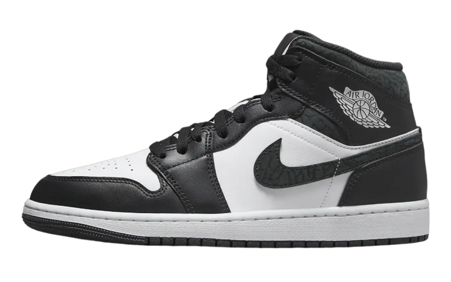 Air Jordan 1 Mid SE Panda Elephanta: edycja panda z nadrukiem słonia na ulicę