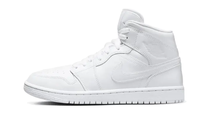 Air Jordan 1 Mid Triple Bianco Vernice Swoosh: il bianco verniciato che trasforma il tuo aspetto