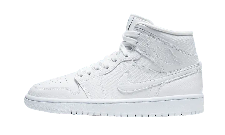 Air Jordan 1 Mid White Snakeskin: Urban elegance with snakeskin