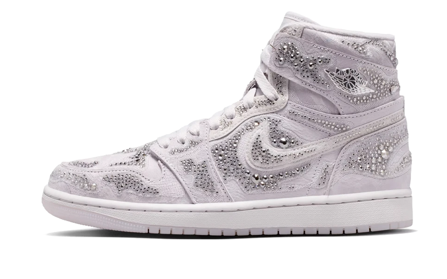 Air Jordan 1 Retro High OG Swarovski Vast Grey — Elegancia urbana con cristales