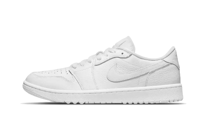 Air Jordan 1 Retro Low Golf Triplo Bianco — Bianco immacolato per il campo da golf e la città