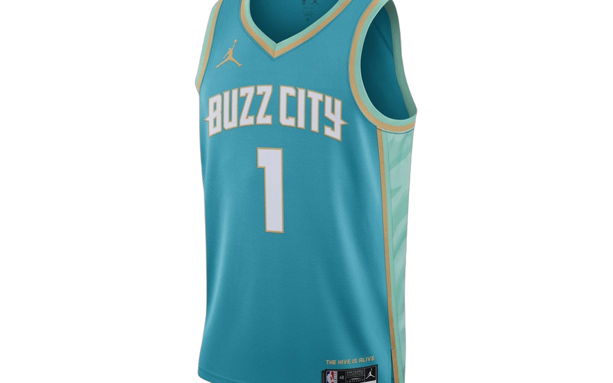 Air Jordan Lamelo Ball Hornets Buzz 2023 Jersey Blue: la camiseta City Edition que revive la colmena de Charlotte