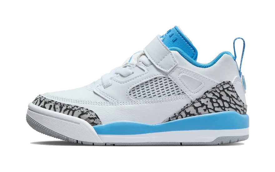 Air Jordan Spizike Low White Wolf Grey Anthracite University Blue (PS): cinco Jordan legendarias en una zapatilla de preescolar