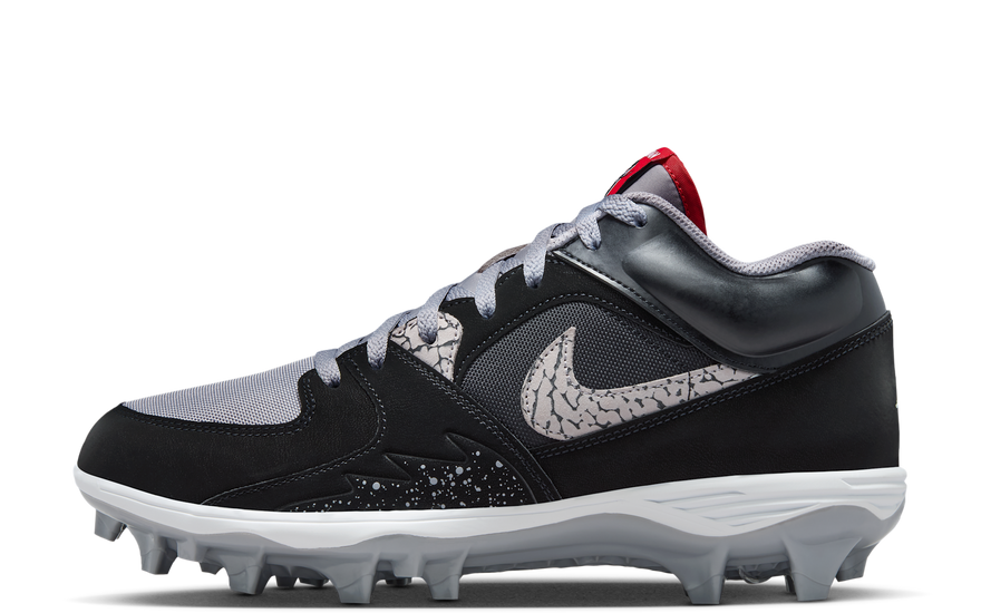 Air Jordan Stadium 90 Low TD Black Cement — estilo retro para los más pequeños