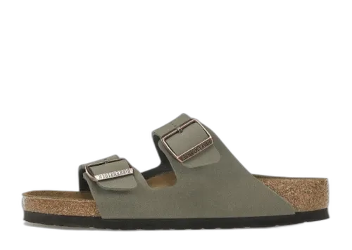 Birkenstock Arizona Birkibuc Stone (Women's): stengråt, der passer til alt