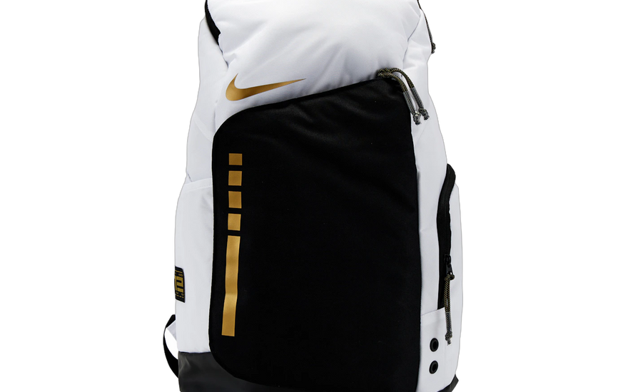 Nike Hoops Elite 32L Backpack White/Gold/Black — Mochila urbana y de baloncesto que marca la diferencia