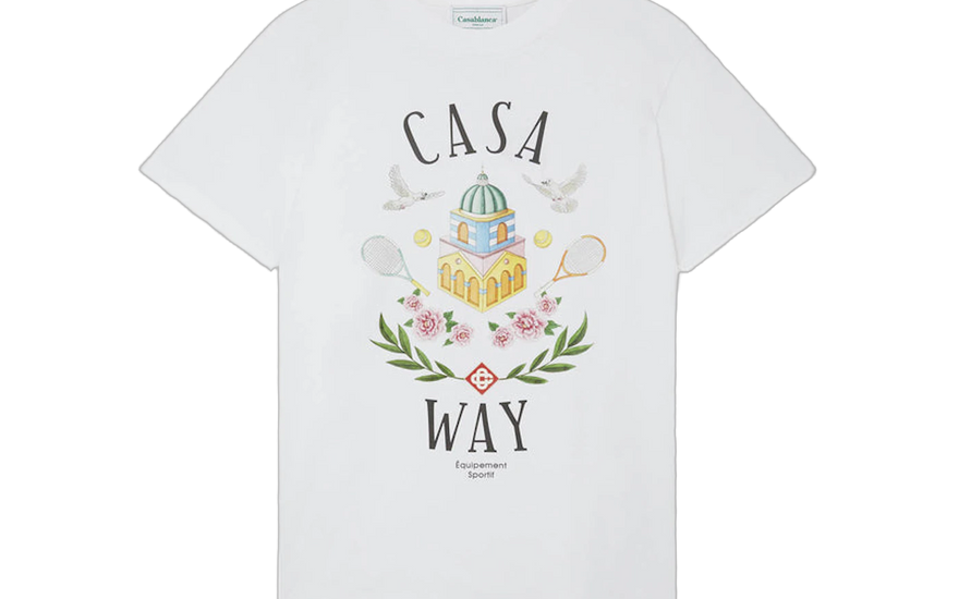Casablanca Casa Way T-shirt White: la camiseta de lujo que convierte un look básico en editorial