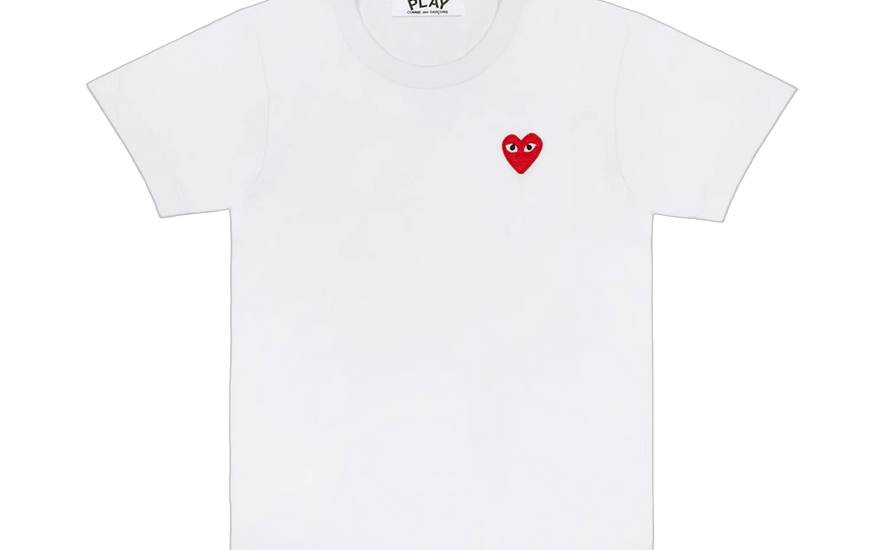 Comme des Garcons Play Embroidered Red Heart T-shirt White: la camiseta icónica que todos quieren este 2026