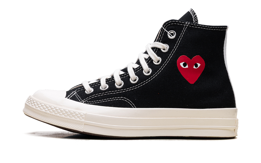 Converse Chuck Taylor All Star 70 Hi Comme des Garcons PLAY Single Heart Black — Icono urbano con actitud elegante