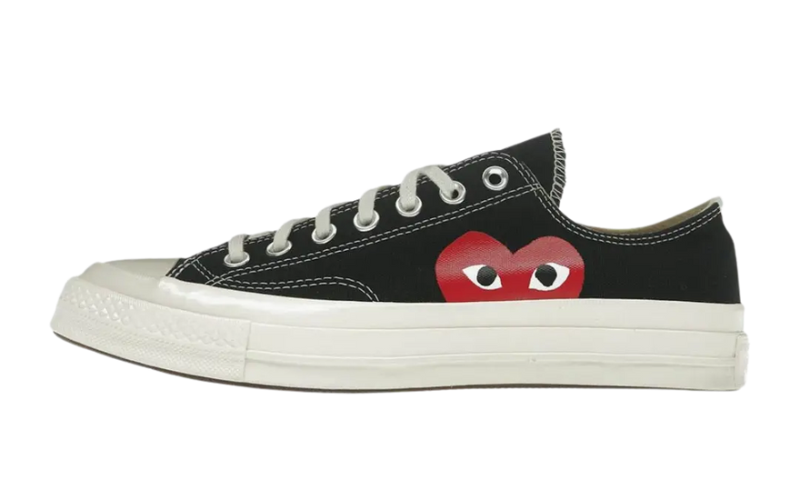 Converse Chuck Taylor All Star 70 Ox Comme des Garcons PLAY Black: clásico renovado con toque irreverente