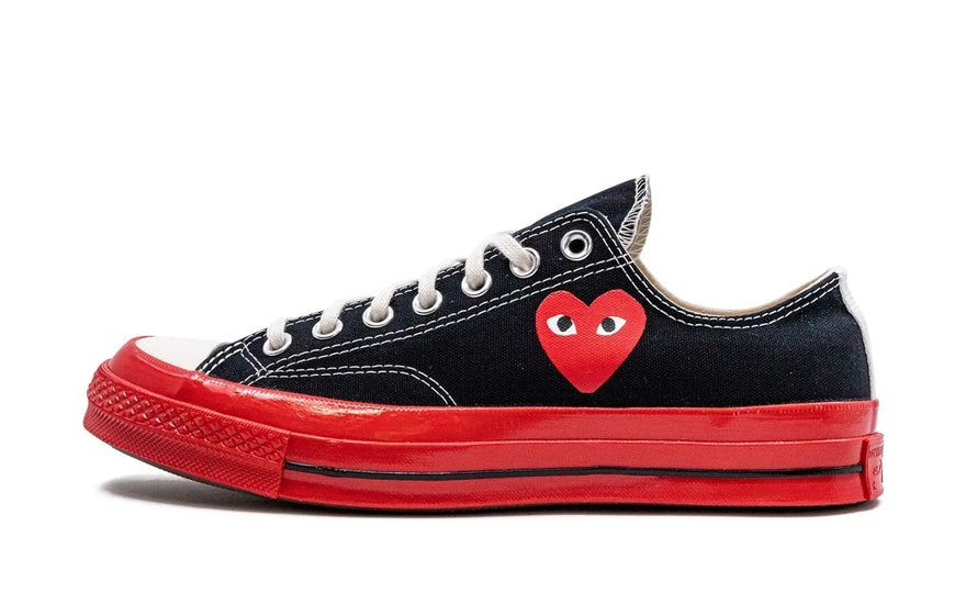 Converse Chuck Taylor All Star 70 Ox Comme des Garcons PLAY Zwart Rode Middenzool — De klassieker met rode zool die je uitstraling versterkt