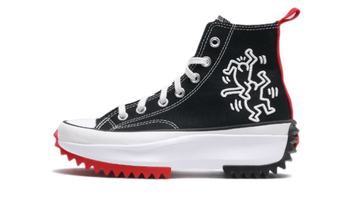 Converse Run Star Hike Hi Keith Haring Black: Plataforma urbana con arte pop