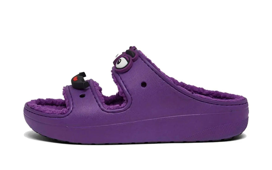 Crocs Cozzzy Sandal x McDonald’s Grimace: pop-sandaler til sommeren
