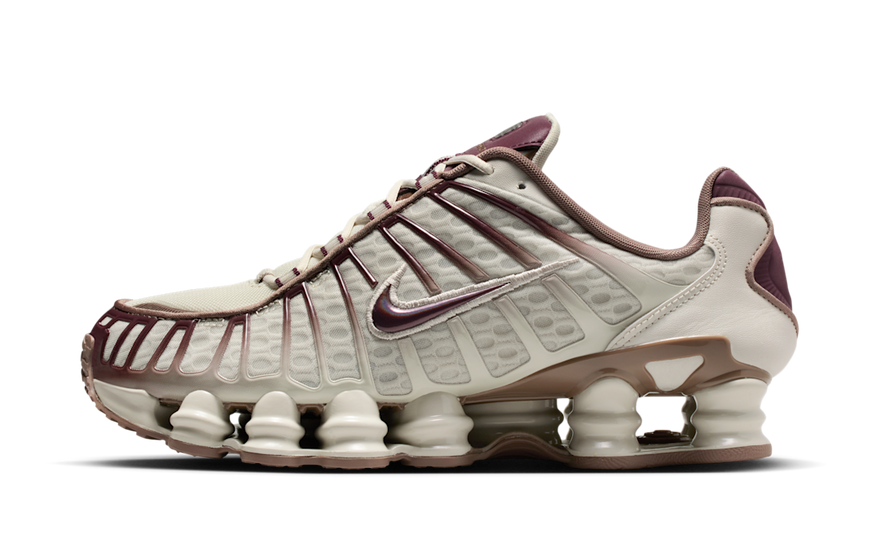Nike Shox TL Light Bone Burgundy Crush: Urbaner Stil mit Shox-Dämpfung
