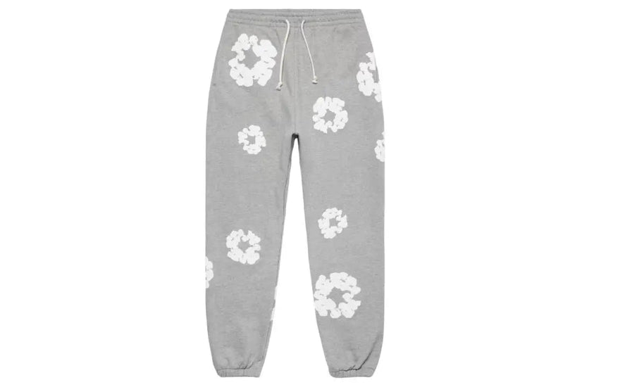 Denim Tears The Cotton Wreath Sweatpants Grey — Stylish cotton joggers