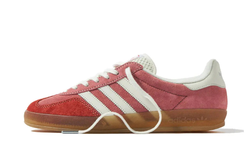 END. x adidas Gazelle Indoor Laundromat Rosa — Gazela de camurça rosa com estilo interior