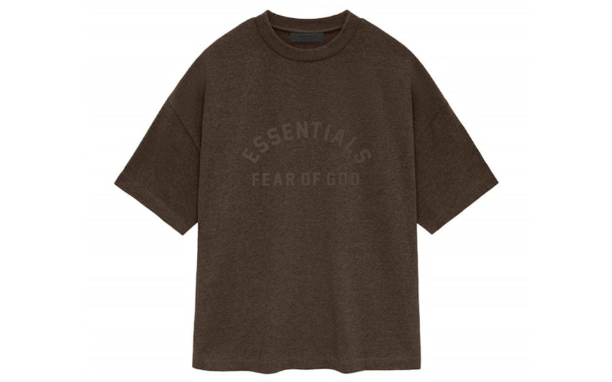 Fear of God Essentials Core Collection Heavy S/S Tee Heather Wood: el marrón jaspeado que agota cada drop