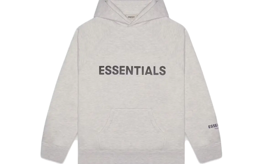 Fear of God Essentials Φούτερ με Κέντημα Λογότυπου FW20 Heather Oatmea — Το βασικό φούτερ σε μινιμαλιστικό στυλ
