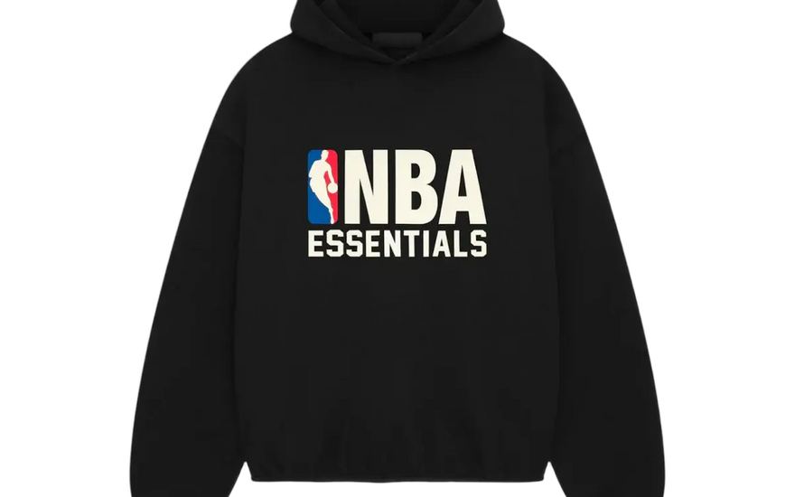 Fear of God Essentials SS25 NBA Φούτερ με Κουκούλα Μαύρο — Το απαραίτητο μαύρο φούτερ του streetwear